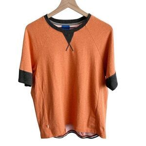 Primal Wear Men's Passport Jersey T‎ Shirt Top Orange Gray Extra Large